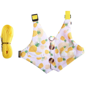 Mini Harness «Wander» — rabbit wearing the harness outdoors