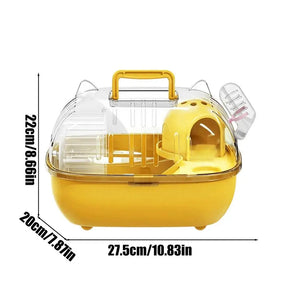 Travel Carrier «Roam» in light pink — clear small pet carrier seen from the front