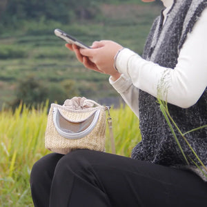 Mesh Carrier «Breeze» — small pet inside the bag behind the mesh window