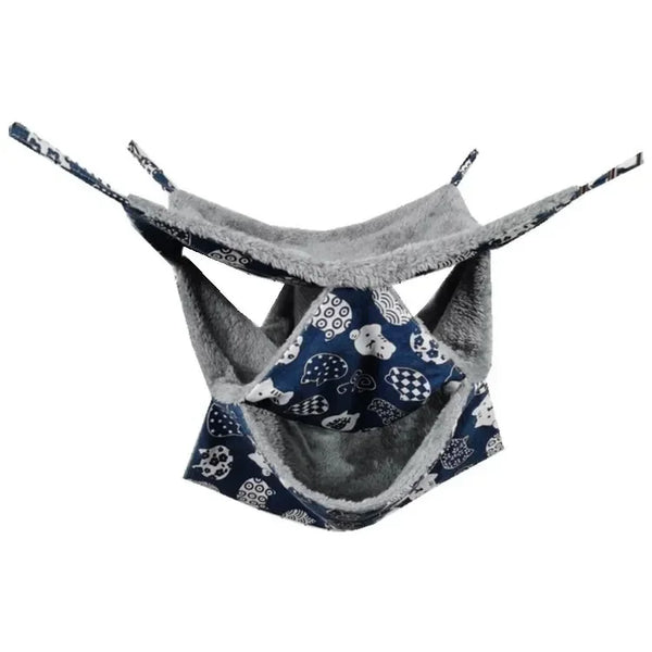 Hanging Hammock «Snug» — plush cage hammock hanging by its clips