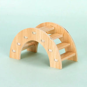 Wooden Play Set «Village» design B — natural wood piece seen from the front