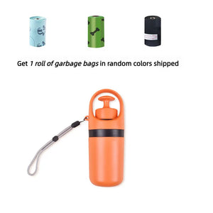 Grab scooper with refill bag canister