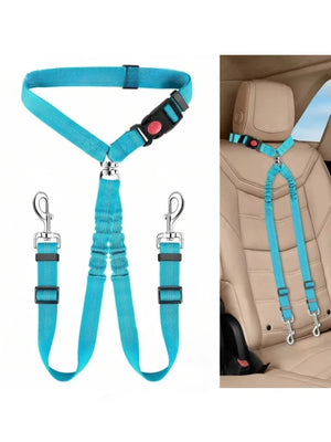 Car Travel Belt «Buckle» — belt clipped into a car seat belt slot