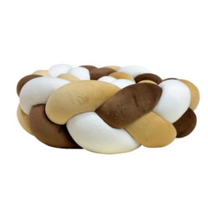 Braided Nest Bed Twirl in mustard and brown