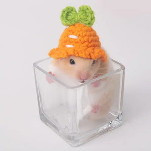 Mini Knitted Hat «Beanie» design C — knitted mini hat seen from the front