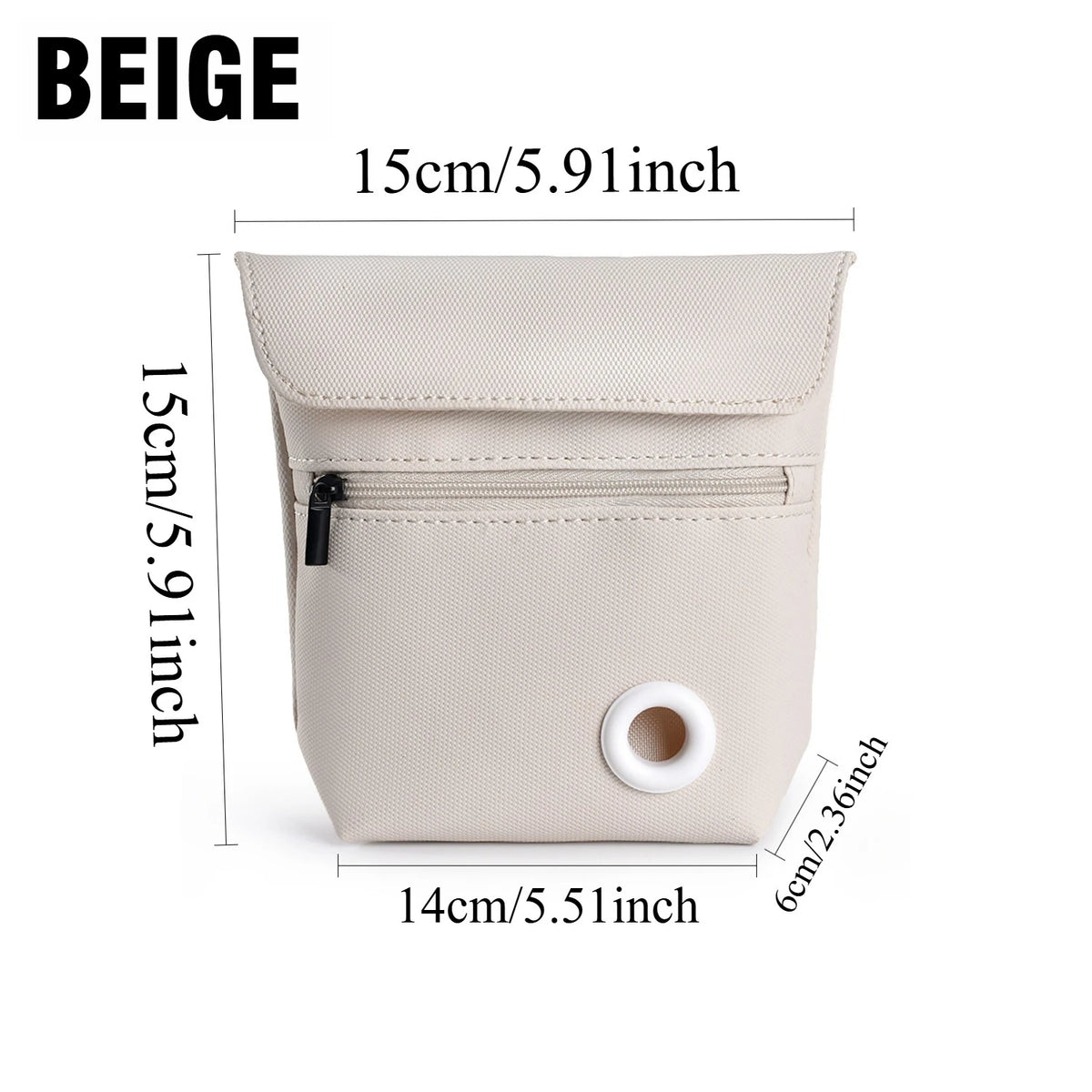 Trainer dog treat pouch in beige