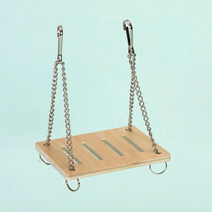 Wooden Play Set «Village» design E — natural wood piece seen from the front