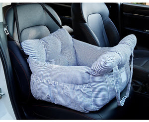 Cruise car booster seat in blue pattern