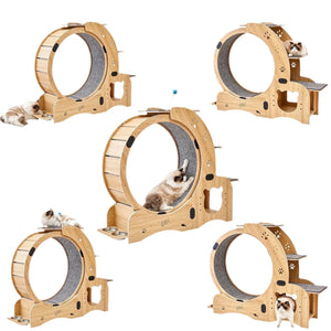 Marathon cat exercise wheel assembly views