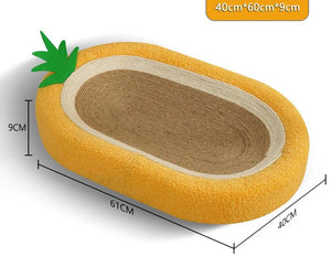 Scratch Nest Siesta Pineapple Bowl design with sisal surface, 60x40 cm