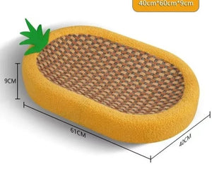 Scratch Nest Siesta Pineapple Flat design with woven surface, 60x40 cm